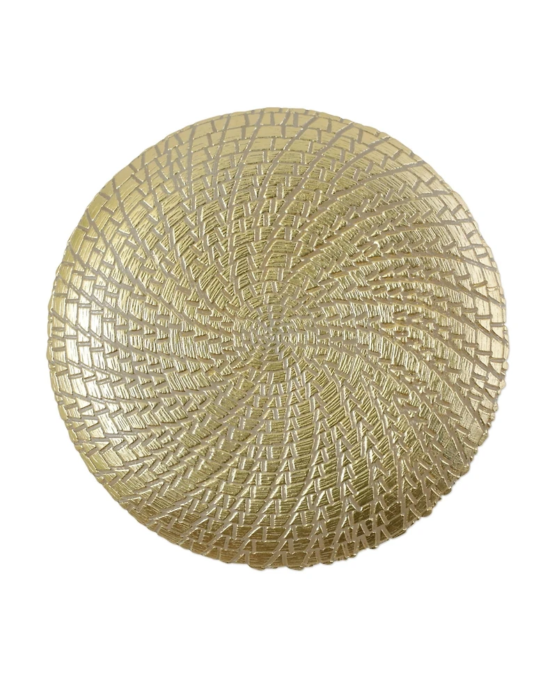 Vietri Rufolo Glass Gold Crocodile Service Plate/Charger