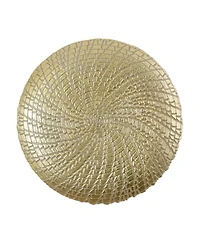 Vietri Rufolo Glass Gold Crocodile Service Plate/Charger