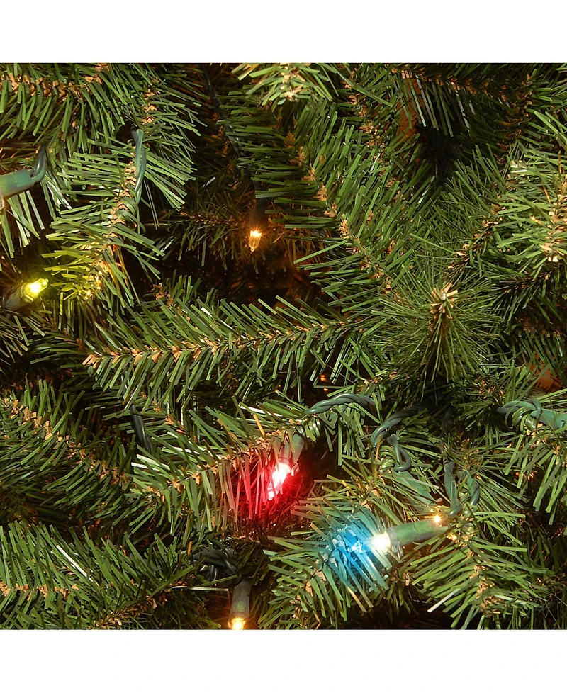National Tree 7.5' Spruce Hinged Tree with 450 Multi Lights