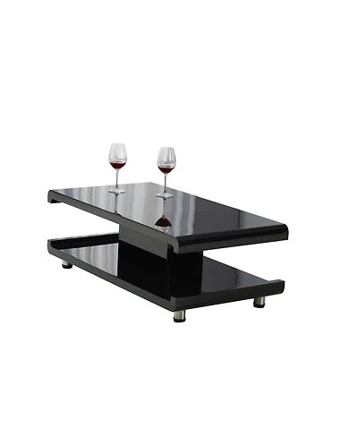 Artiva Usa La Casa Modern Euro Coffee Table with Remote Led Light