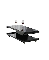 Artiva Usa La Casa Modern Euro Coffee Table with Remote Led Light