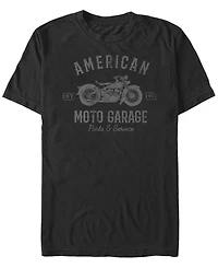 Fifth Sun Men's Generic Additude American Moto Garage Short Sleeve T-shirt