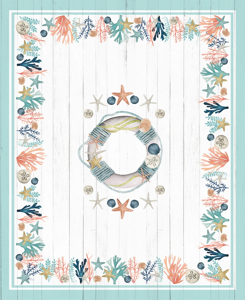 Laural Home Coastal Reef 70x84 Tablecloth