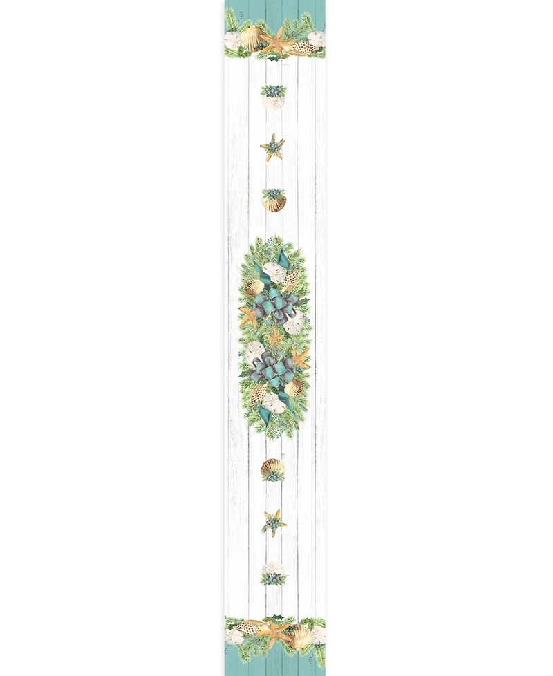 Laural Home Christmas By The Sea Table Runner - 90" x 13"