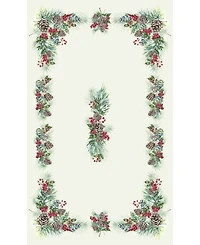 Laural Home Winter Garland Tablecloth -70" x 120"