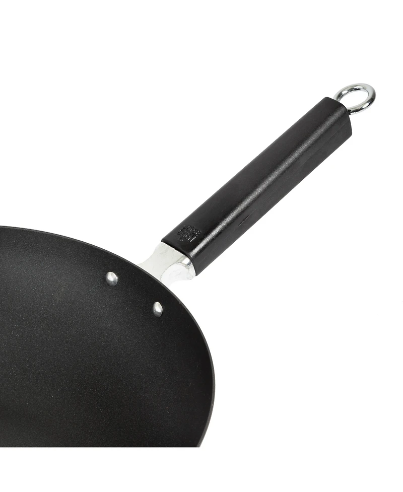 Joyce Chen Professional Series 12" Carbon Steel Excalibur Nonstick Stir Fry Pan with Phenolic Handle