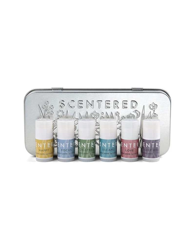 Scentered Wellbeing Ritual Aromatherapy Mini Tin Whole Collection Balm, Set of 6, 1.5 gram each