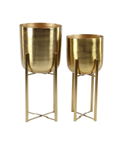 Bucket Planter with Stand, Set of 2