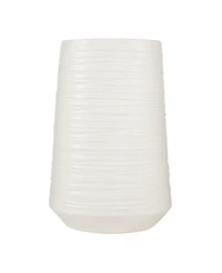 CosmoLiving by Cosmopolitan White Porcelain Contemporary Vase, 5" x 9"