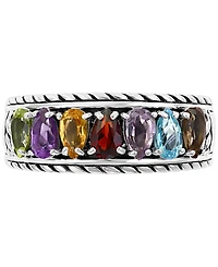 Effy Multi-Gemstone Statement Ring (1-5/8 ct. t.w.) Sterling Silver
