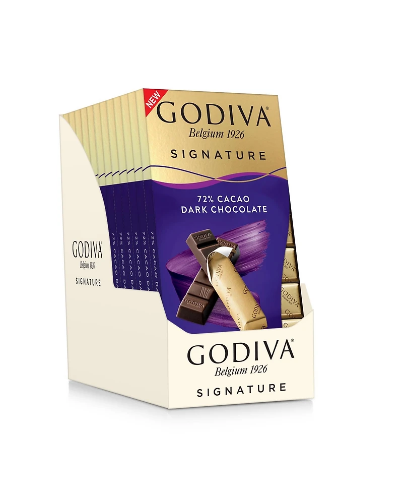 Godiva Set of 12, Signature Cacao Dark Chocolate Mini Bars