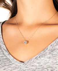 Moissanite Solitaire Pendant (3-1/10 ct. t.w. Diamond Equivalent) in 14k White Gold and 14k Yellow Gold