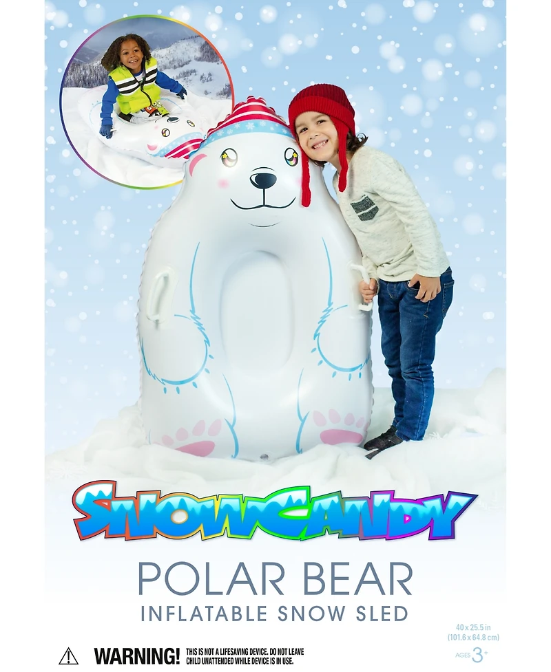 PoolCandy's SnowCandy Polar Bear Snow Sled