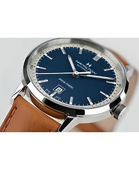 Hamilton Men's Swiss Automatic Intra-Matic Brown Leather Strap Watch 40mm