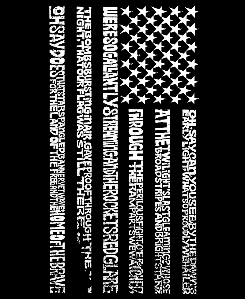 Women's Word Art Crewneck National Anthem Flag Sweatshirt