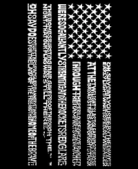 Women's Word Art Crewneck National Anthem Flag Sweatshirt