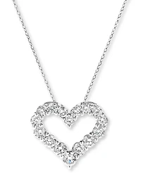 Diamond Heart Pendant Necklace (2 ct. t.w.) in 14k White Gold