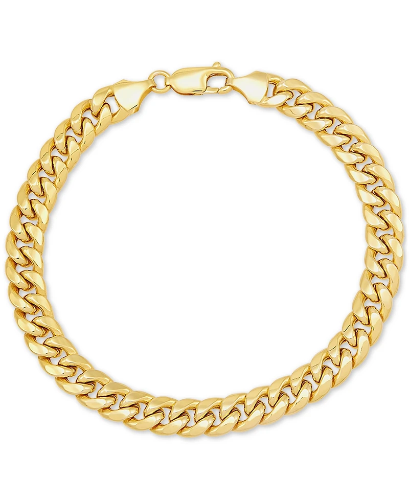 Lightweight Men's Miami Cuban Link 9-1/2" Chain Bracelet (7mm) in 10k Gold