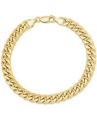 Lightweight Men's Miami Cuban Link 9-1/2" Chain Bracelet (7mm) in 10k Gold
