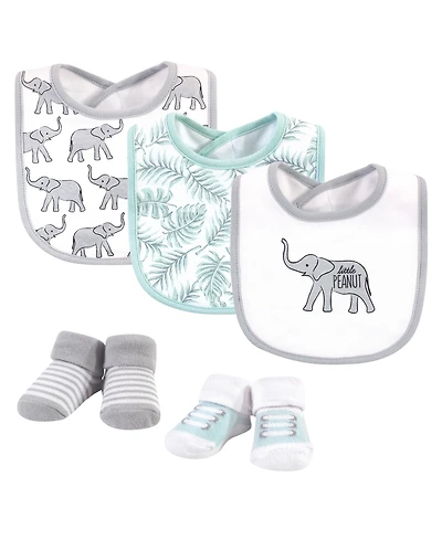 Hudson Baby Unisex Cotton Bib and Sock Collection