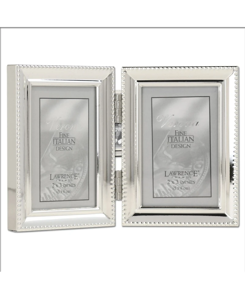 Metal Double Picture Frame with Inner Beading