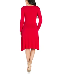 Women's Classic Long Sleeve Flared Mini Dress