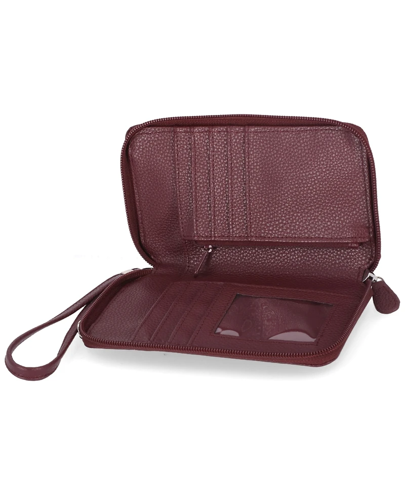 Giani Bernini Softy Leather Tech Crossbody Wallet