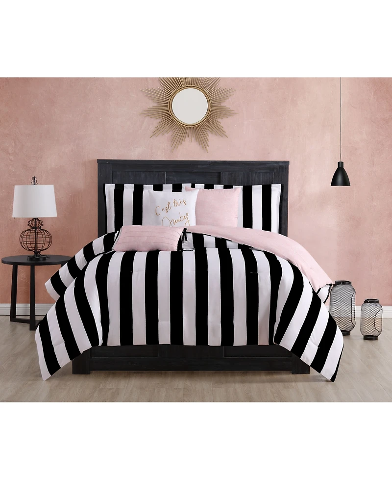 Juicy Couture Cabana Stripe Reversible 6-Pc. Comforter Set