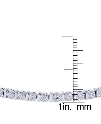 Diamond Accent Circle and Bar Adjustable Bolo Bracelet in Silver Plate Or Rose-Gold Plate