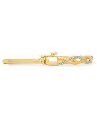 Diamond Accent Infinity Bangle in Gold-Plate