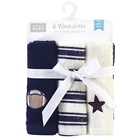 Hudson Baby Boys Six-Count Woven Washcloths