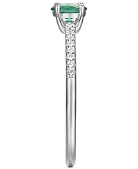 Sapphire (1/2 ct. t.w.) & Diamond (1/20 Ring Sterling Silver (Also Ruby Emerald)