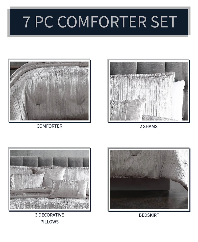 Riverbrook Home Turin Crinkle 7 Piece Comforter Set