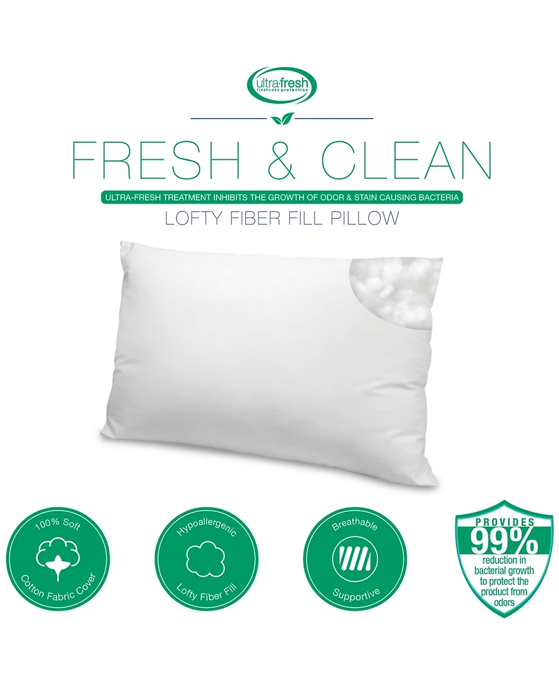 SensorPEDIC Fresh & Clean Ultra-Fresh Antimicrobial 2-Pack Pillows, Standard