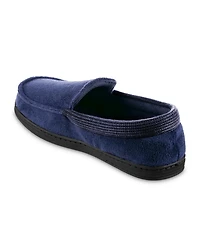 Isotoner Signature Men's Microterry and Waffle Travis Moccasin Slippers