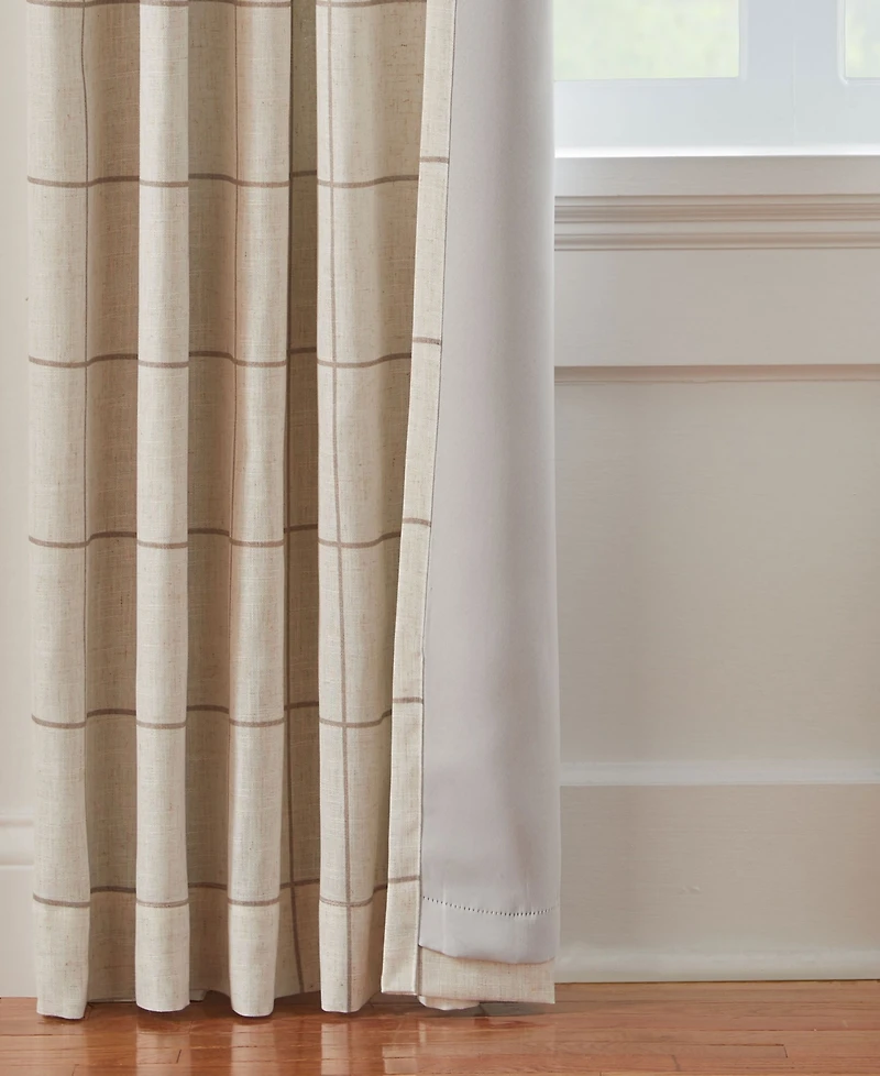 Elrene Home Fashions Brighton Windowpane Plaid Blackout Window Curtain Panel