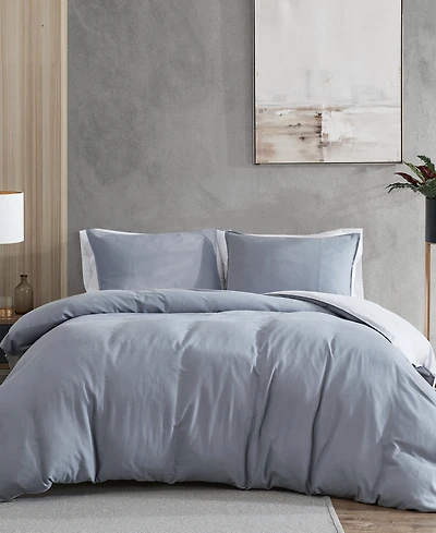 Kenneth Cole New York Nila Reversible Duvet Cover Set, 3 Piece, Full/Queen