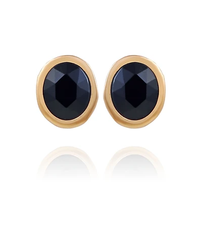 T Tahari Women's Oval Crystal Stud Earring