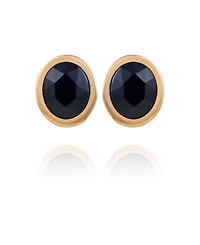T Tahari Women's Oval Crystal Stud Earring
