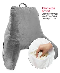 Nestl Shredded Memory Foam Reading Backrest Pillow, Petite