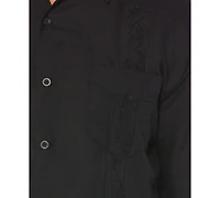 Cubavera Short-Sleeve Embroidered Guayabera Shirt