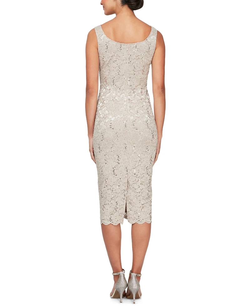Sl Fashions 2-Pc. Lace Jacket & Midi Dress Set