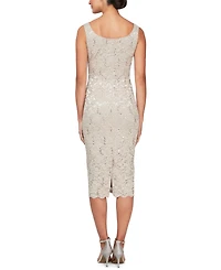 Sl Fashions 2-Pc. Lace Jacket & Midi Dress Set