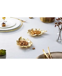 Classic Touch Leaf Candy Dishes, Set of 2