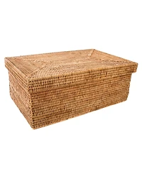 Artifacts Rattan Rectangular Storage Box with Lid