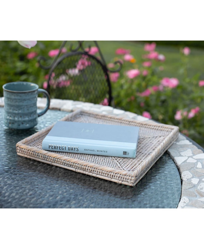Artifacts Trading Company Artifacts Rattan Square Flat Tray