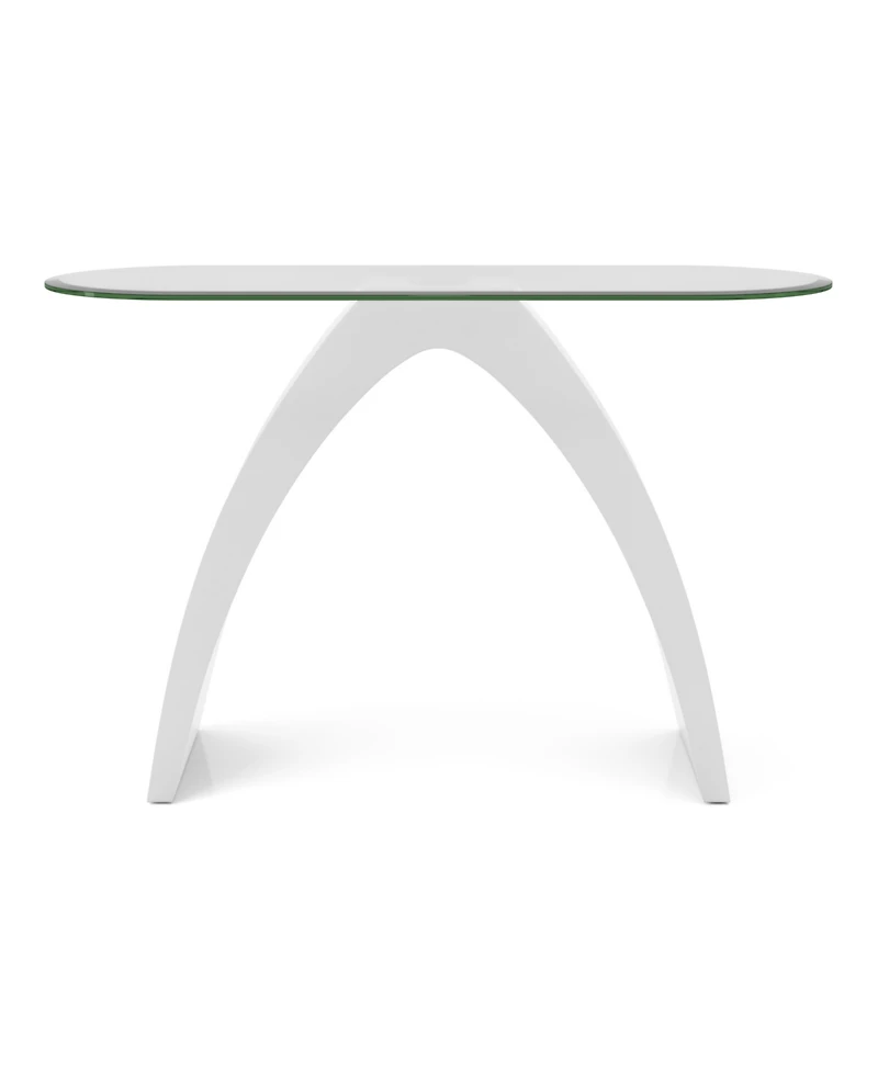 Furniture of America Kilvo Glass Top Sofa Table