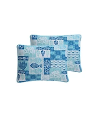 Vcny Home Patchwork Sea Life Reversible 3-Pc. Full/Queen Quilt Set