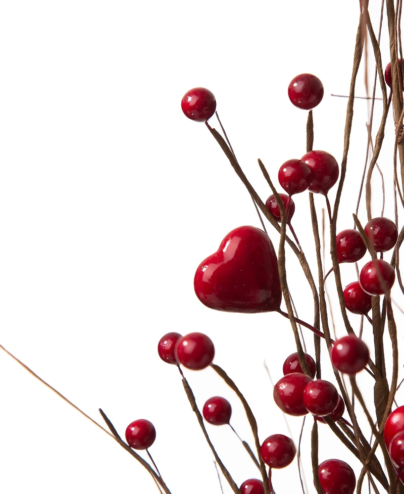 Glitzhome Valentine's Berry Heart Table Tree