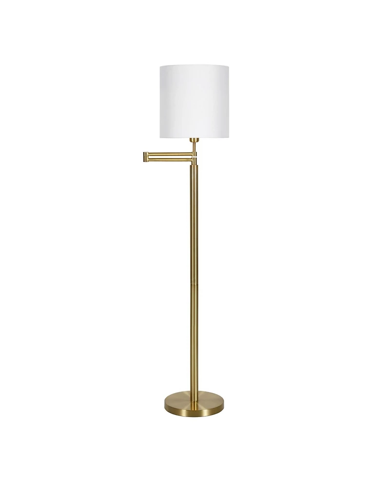 Moby Swing Arm Floor Lamp with Drum Shade